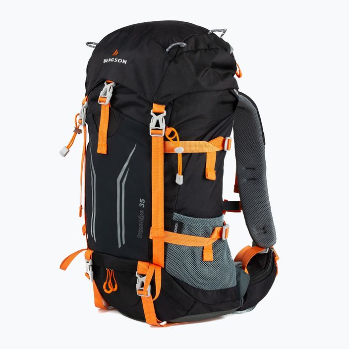 BERGSON Tunnebo 35 l hiking backpack black/orange 2