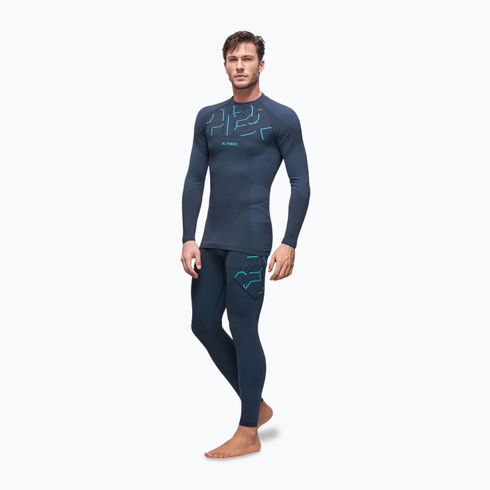 Men's thermal underwear set Alpinus Tactical Gausdal graphite/blue