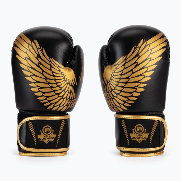 DBX BUSHIDO "HAWK" boxing gloves Active Clima black and gold B-2v17