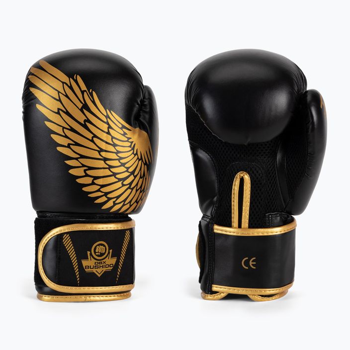 DBX BUSHIDO "HAWK" boxing gloves Active Clima black and gold B-2v17 3