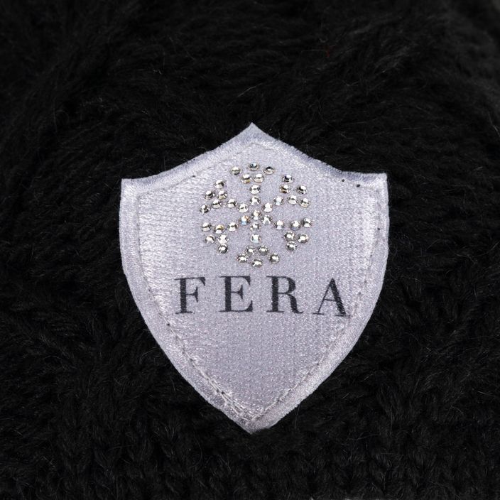 Women's winter cap FERA Equestrian Swarovski Snowflake black 5.8.sn. 3