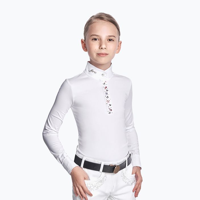 FERA Equestrian children's competition shirt white with butterflies 3.1