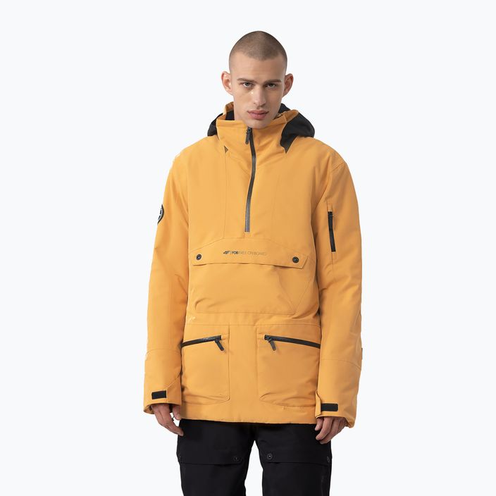 Men's snowboard jacket 4F M290 orange