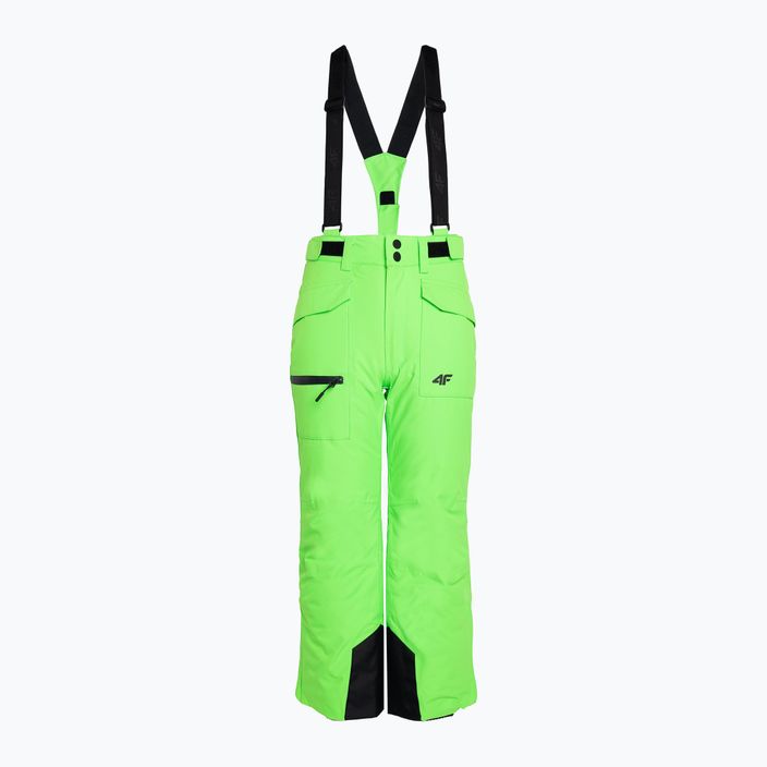 Children's ski trousers 4F M360 green neon 3
