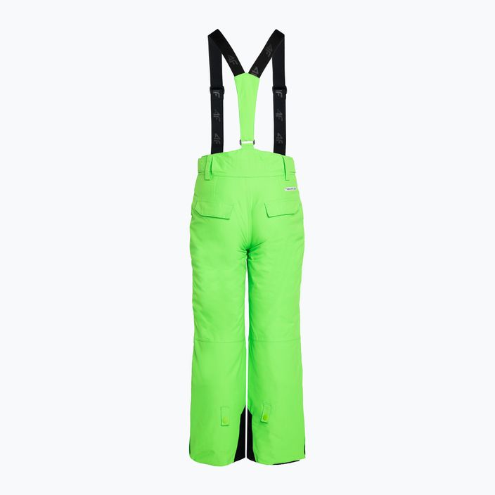 Children's ski trousers 4F M360 green neon 4
