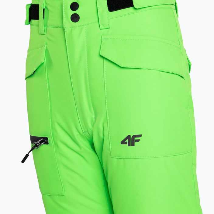 Children's ski trousers 4F M360 green neon 5