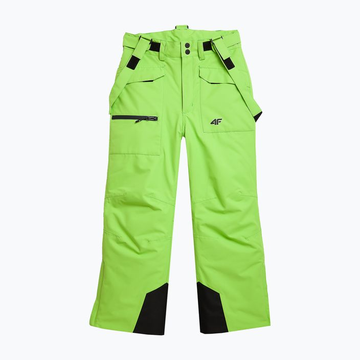 Children's ski trousers 4F M360 green neon 7