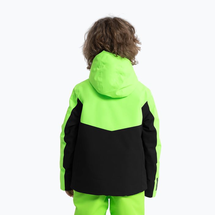 Children's ski jacket 4F M300 green neon 2