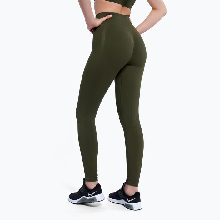 Women's workout leggings Gym Glamour Push Up Khaki 399 4