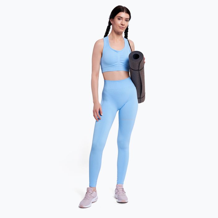 Women's training leggings Gym Glamour Push Up Baby Blue 405 2