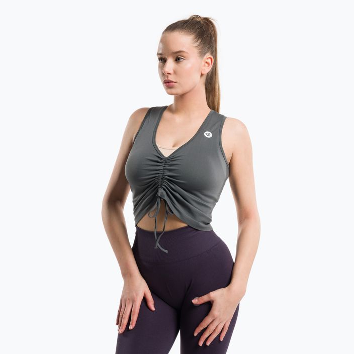 Gym Glamour women's pull-on training top Silver Grey 449