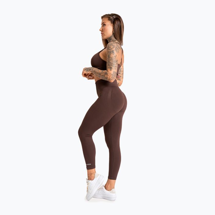 Women's training leggings Gym Glamour Push Up 2.0 chocolate 4