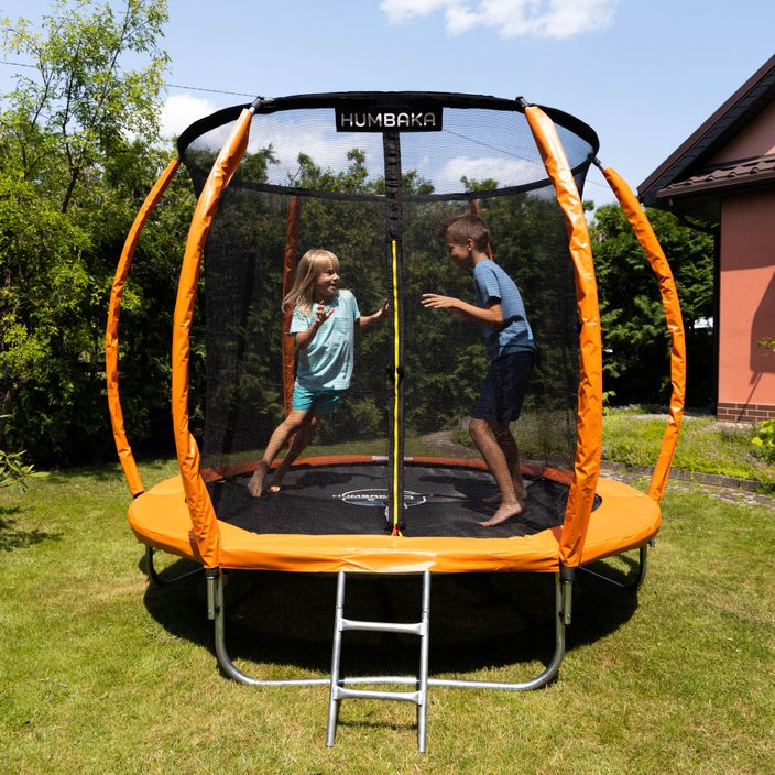 HUMBAKA Super 244 cm orange garden trampoline Super-8' Tramps 3