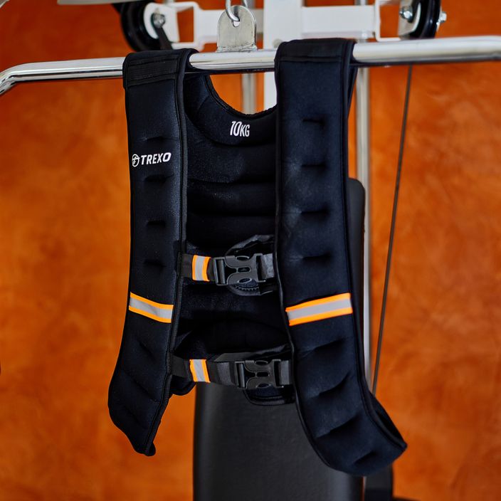 TREXO 10 kg weight training waistcoat black WV-10 5