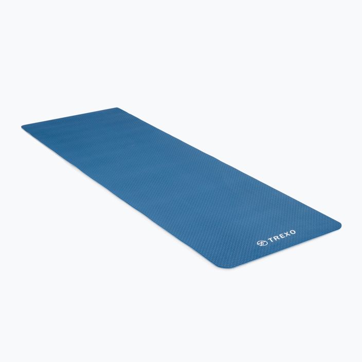 TREXO yoga mat TPE 2 6 mm blue YM-T02N