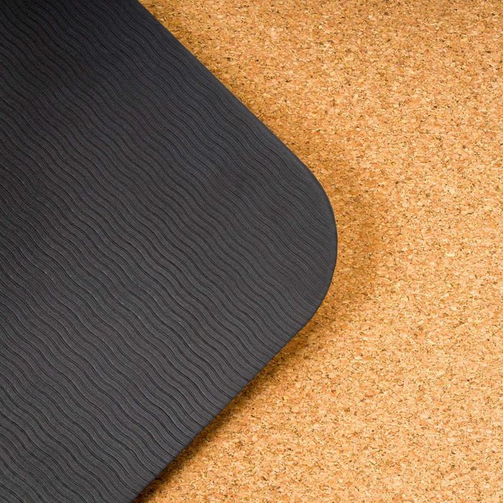 TREXO Yoga mat TPE cork 6 mm black YM-C01C 5