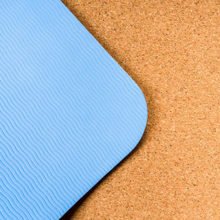 TREXO Yoga mat TPE cork 6 mm blue YM-C01N 4