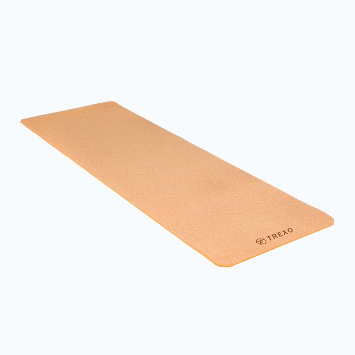 TREXO Yoga mat TPE cork 6 mm orange YM-C01P