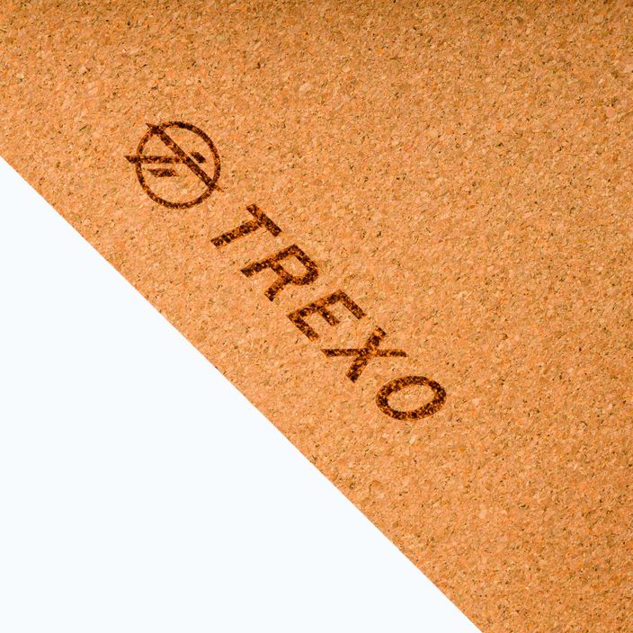 TREXO Yoga mat TPE cork 6 mm orange YM-C01P 3