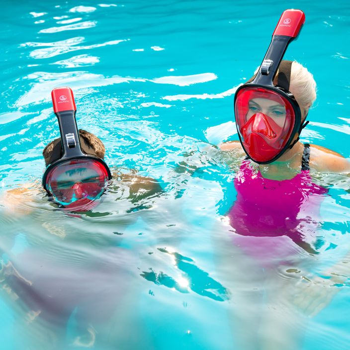 Full face mask for snorkelling AQUASTIC red SMA-01SC 10