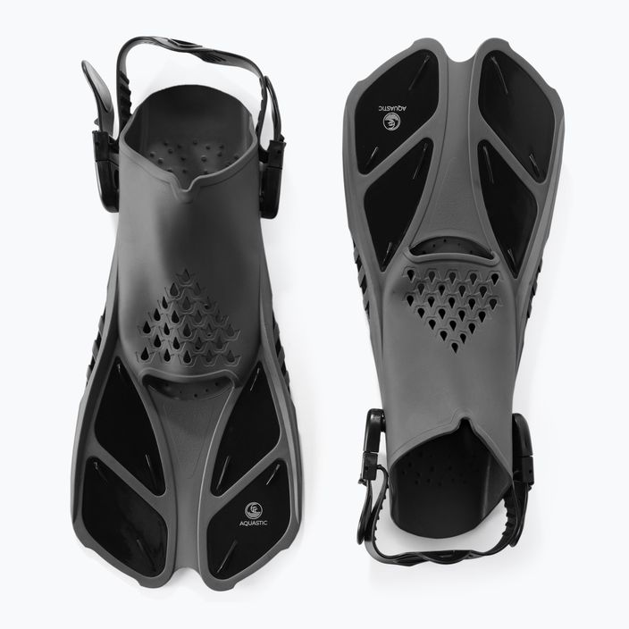 AQUASTIC Snorkelling Kit Black MSFA-01LC 3