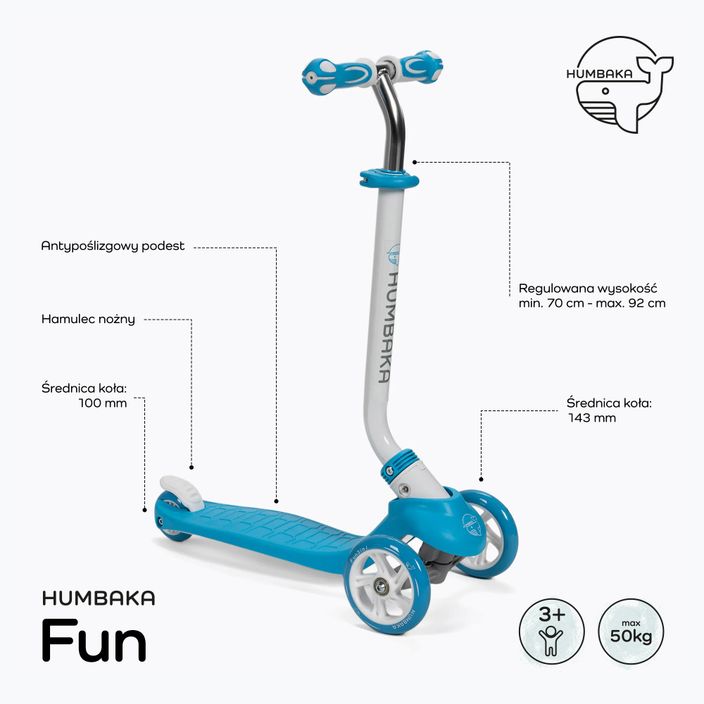 HUMBAKA Fun children's scooter blue KS001 2
