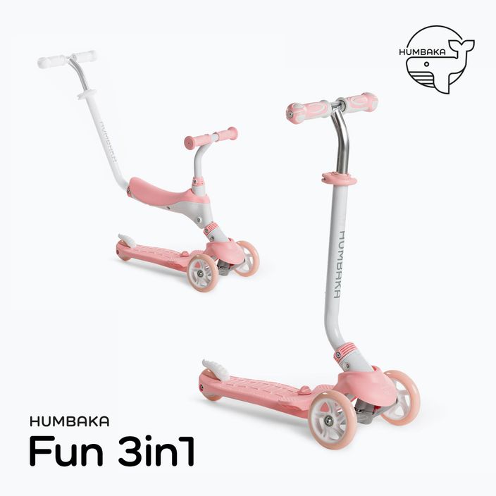 HUMBAKA Fun 3in1 children's scooter pink KS002 3