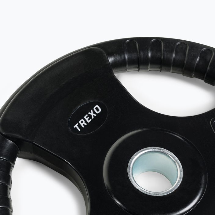 TREXO black rubberised cast iron weight RW25 25 kg 3