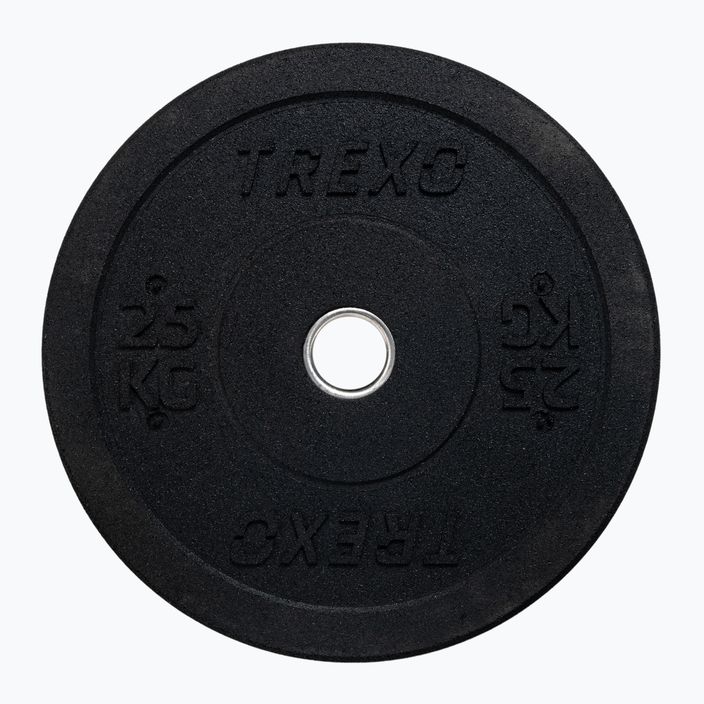 TREXO Olympic bumper weight black TRX-BMP025 25 kg 2