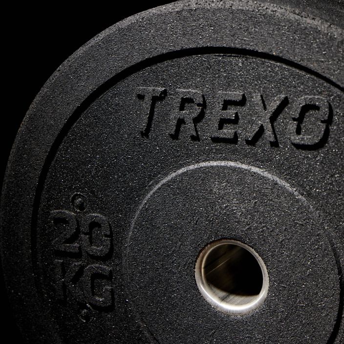TREXO Olympic bumper weights black TRX-BMP020 20 kg 5