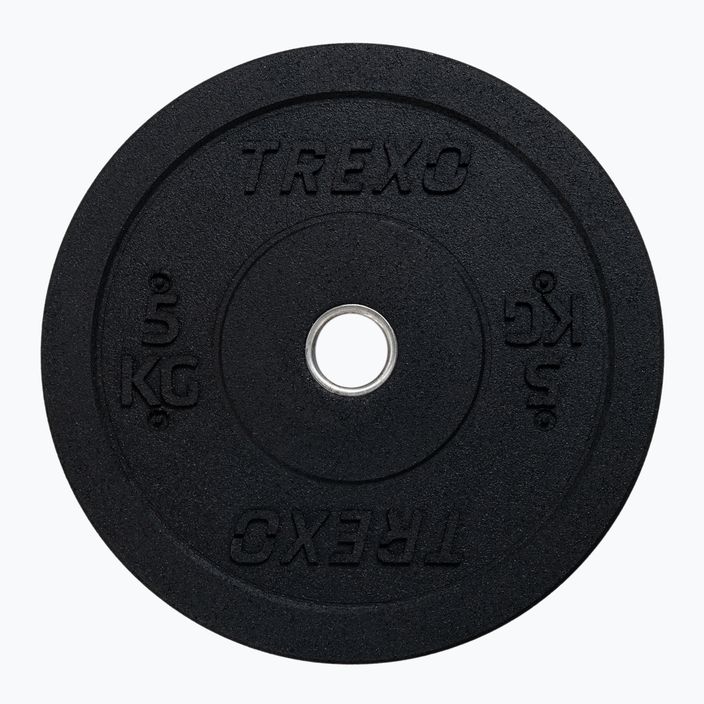 TREXO Olympic bumper weights black TRX-BMP005 5 kg 6