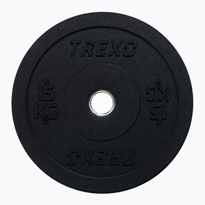 TREXO Olympic bumper weights black TRX-BMP015 15 kg 6