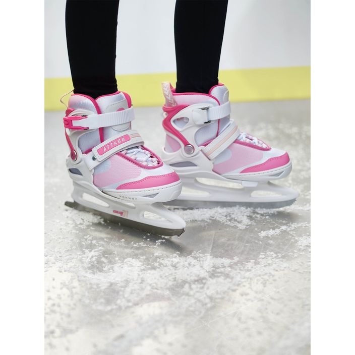 Children's skates ATTABO Girl white/pink 3