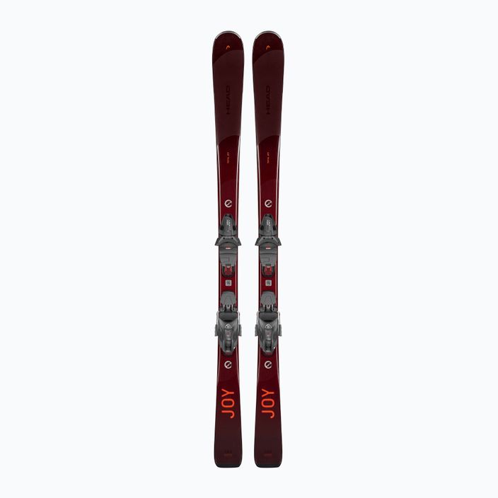 Women's Downhill Ski HEAD e-total Joy SW SLR Joy Pro + Protector SLR 11 GW dark red/orange