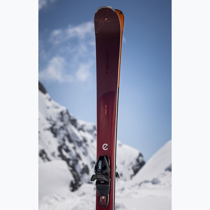 Women's Downhill Ski HEAD e-total Joy SW SLR Joy Pro + Protector SLR 11 GW dark red/orange 4
