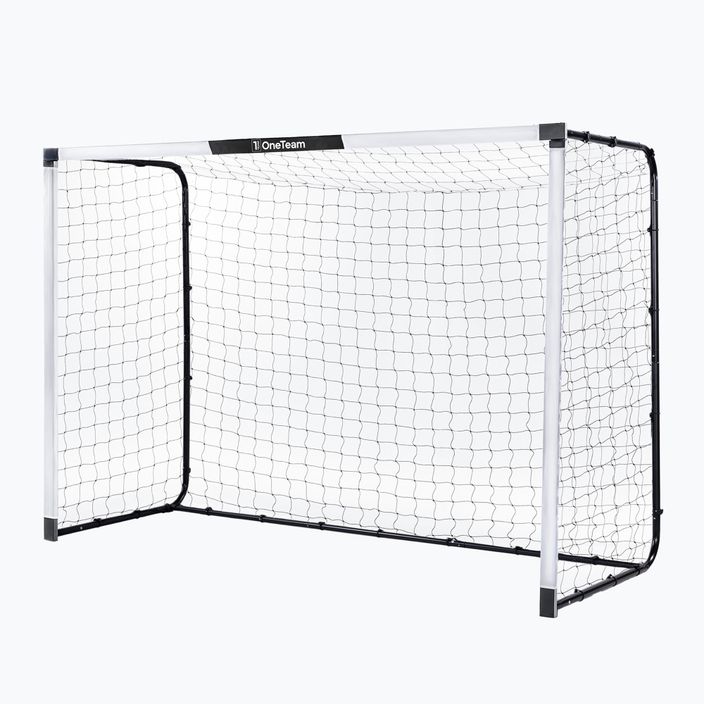 OneTeam One Square football goal 300 x 200 cm galvanised steel white/black 3