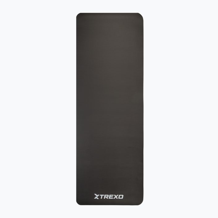 TREXO NBR 15 mm exercise mat with belt black 3