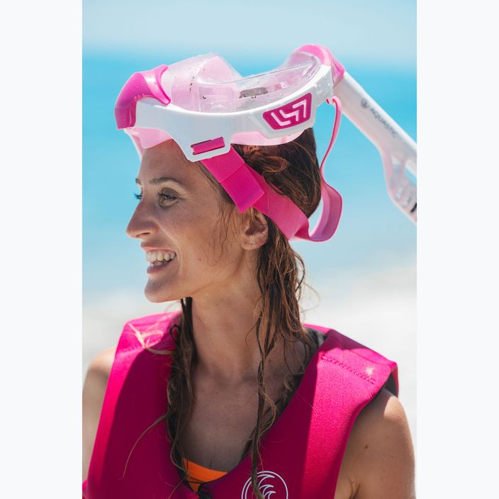 Full face mask for snorkelling AQUASTIC KAI pink 2