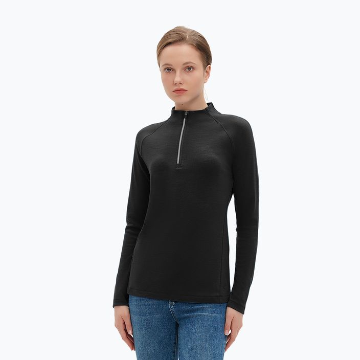 Women's thermal sweatshirt WOOLCANO Merino TOP0545 black 4