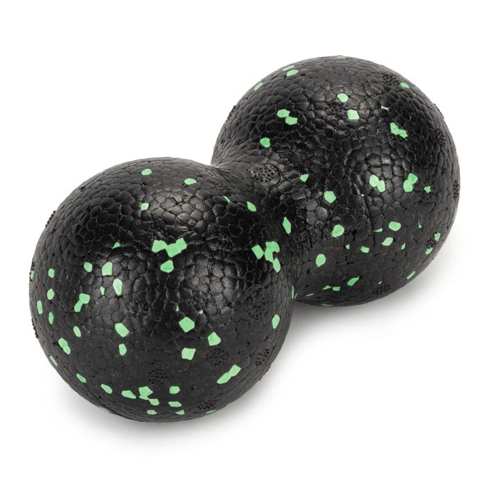 TREXO double massage ball TRX-MSP008 8 cm black/ lime green 2