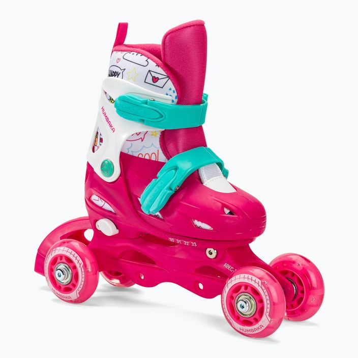 HUMBAKA Starjet LED children's roller skates 3in1 pink 6