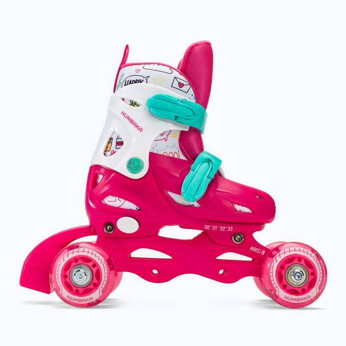 HUMBAKA Starjet LED children's roller skates 3in1 pink 7