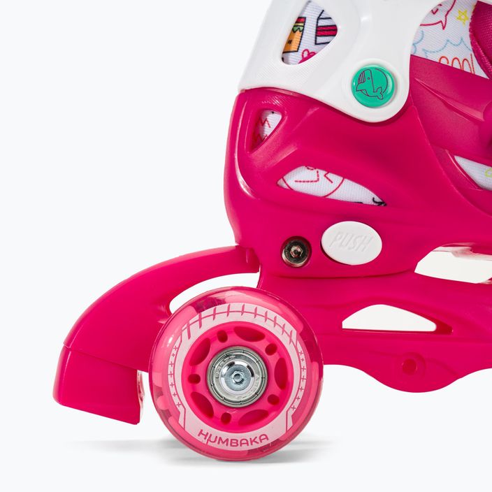 HUMBAKA Starjet LED children's roller skates 3in1 pink 13