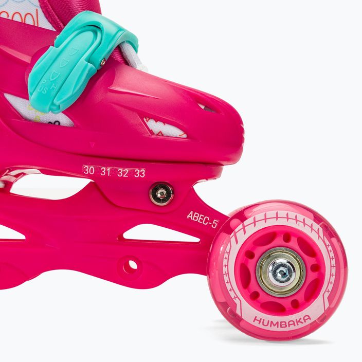 HUMBAKA Starjet LED children's roller skates 3in1 pink 14