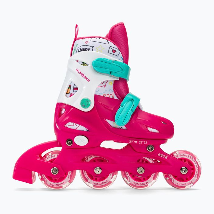 HUMBAKA Starjet LED children's roller skates 3in1 pink 18