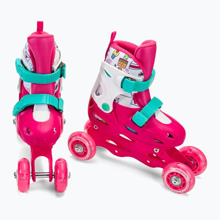 HUMBAKA Starjet LED children's roller skates 3in1 pink 24