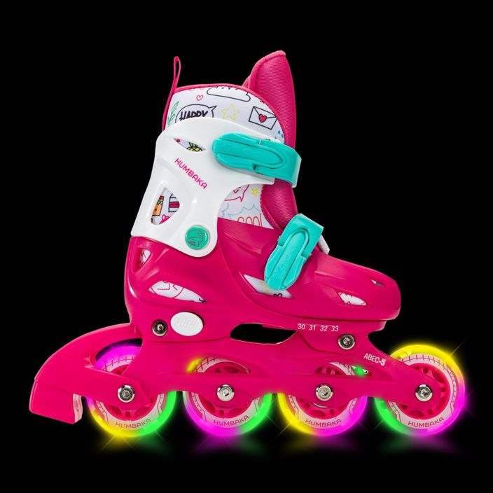 HUMBAKA Starjet LED children's roller skates 3in1 pink 2
