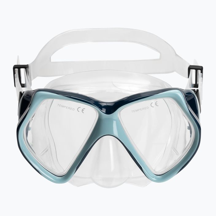 AQUASTIC Shoal snorkelling set mask + snorkel blue 3