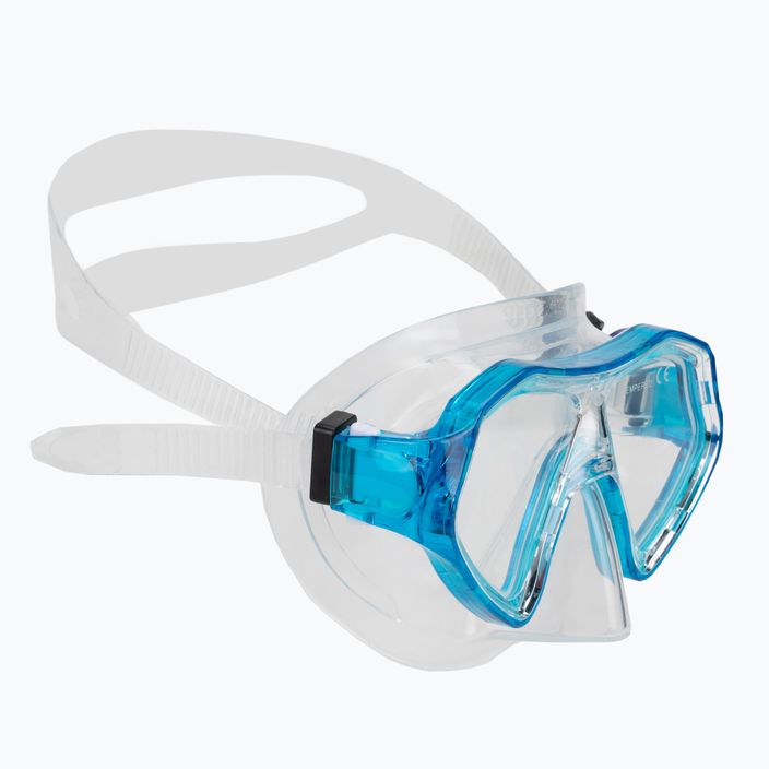 AQUASTIC Shelly children's snorkel kit mask + snorkel light blue 2