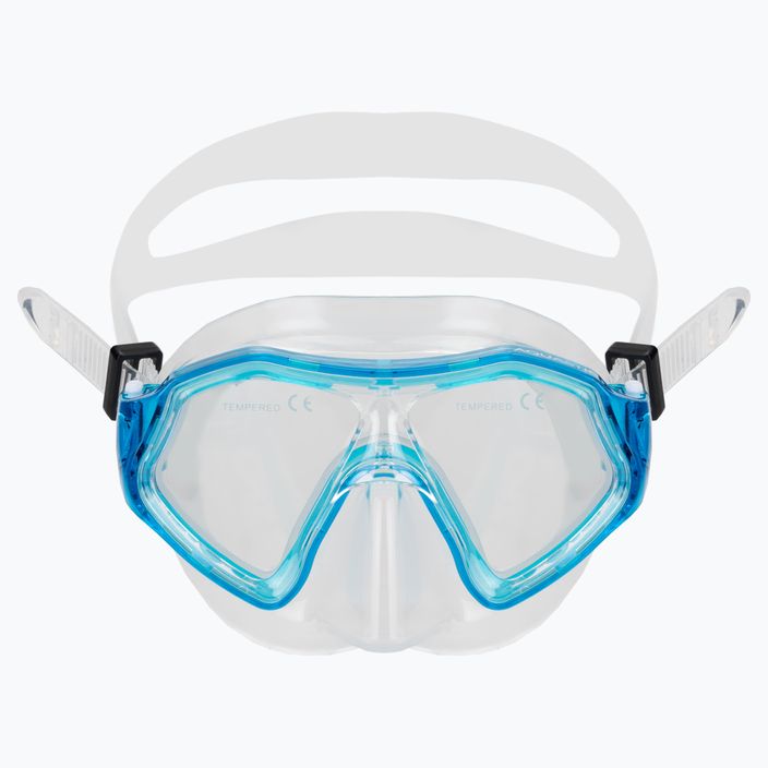 AQUASTIC Shelly children's snorkel kit mask + snorkel light blue 3